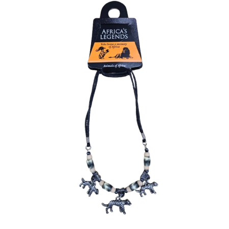 3 Charm Necklace Cheetah