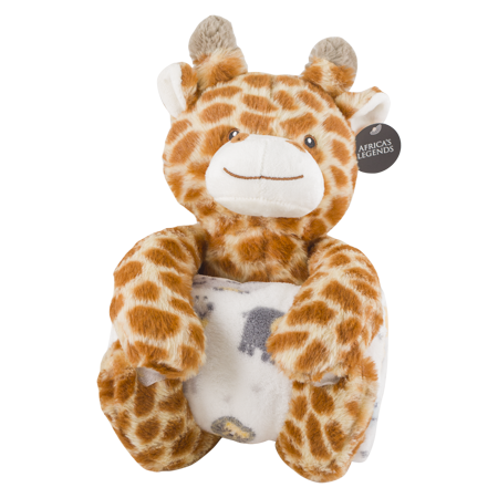 Giraffe-Fluffy Blanket Toy-Patterned