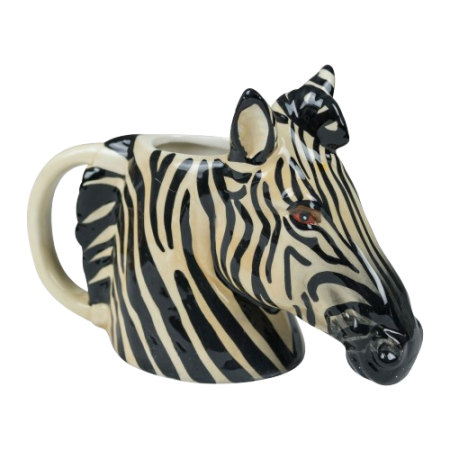 Ceramic zebra ornament mug