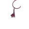 Necklace Pendant Giraffe Pink