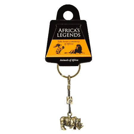 Ethnic Rhino Keyring