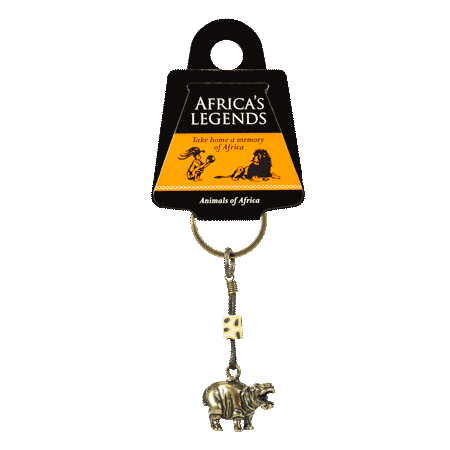 Ethnic Hippo Keyring