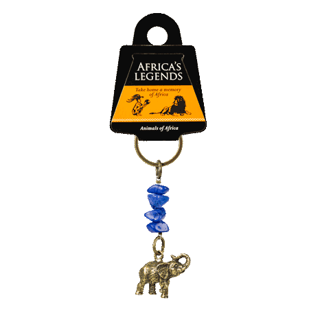 Gemstone Elephant Keyring