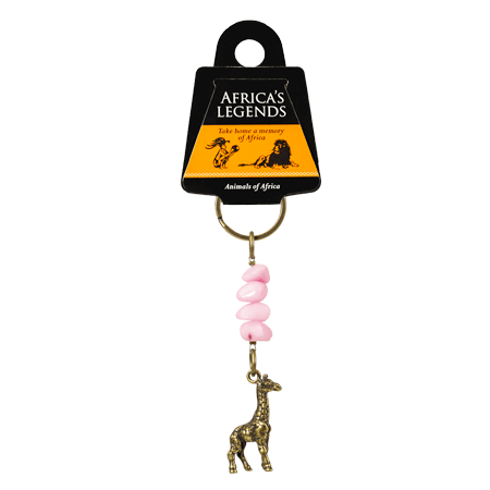Gemstone Giraffe Keyring