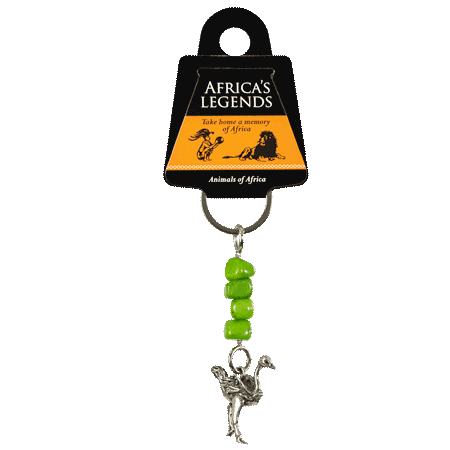 Gemstone Ostrich Keyring