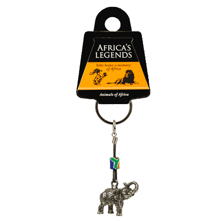 South Africa FIMO Elephant Keyring