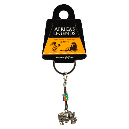South Africa FIMO Rhino Keyring