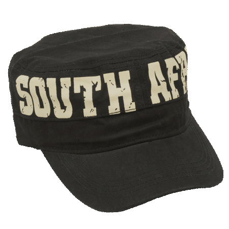South Africa Military Style Cap - Black