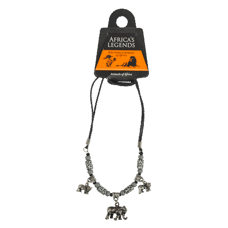 3 Charm Necklace Elephant