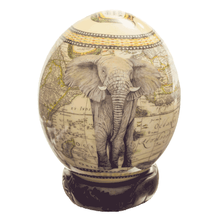 Elephant with Map of Africa