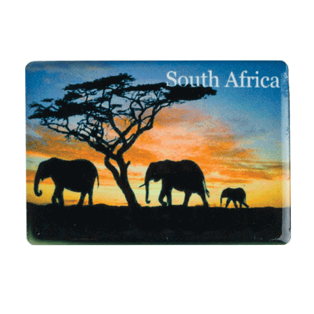 South Africa, Elephant Red Sky