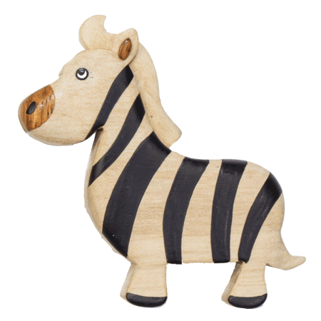 Baobab Woodcraft Magnet - Zebra (3PCS)