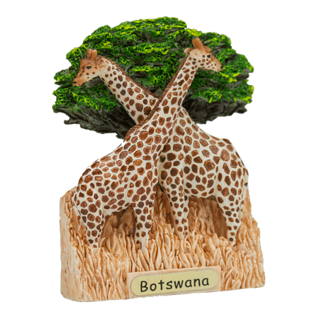 Hand Painted Cross Neck Giraffes Magnet