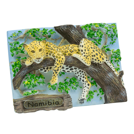 Hand Painted Leopard in Tree Magnet