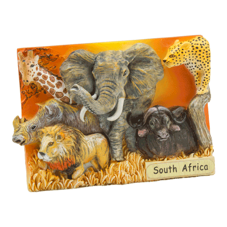 Hand Painted Big 5 & Giraffe Magnet
