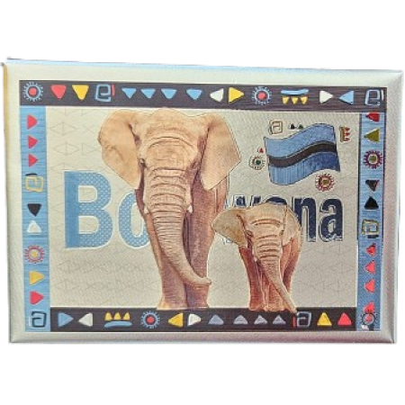 Botswana- Elephant with Calf Botswana- Elephant with Calf (9x6.5cm)