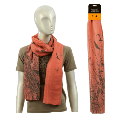 Ladies Scarf – Birds with Tree Coral