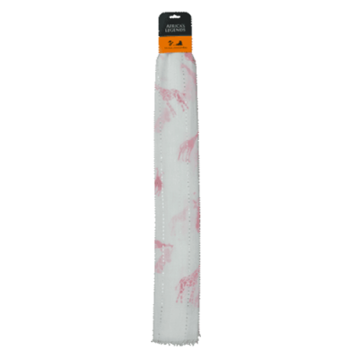 Scarf-Giraffe Pink with Silver Thread