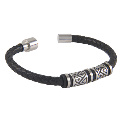 Bracelet-Mens-Ethnic-1 Strap-Black