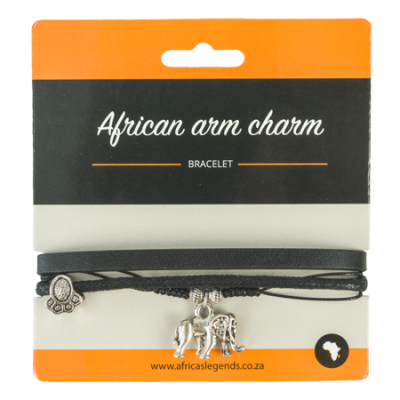 Bracelet-Paw-Elephant-Black