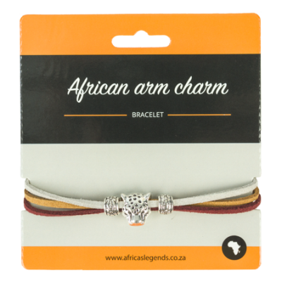 Bracelet-Suede-Cheetah-Red