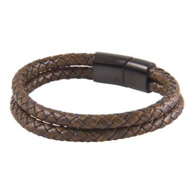 Bracelet-Mens-Woven-Brown
