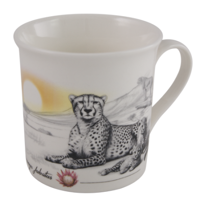Endangered Species Mug Set of 6 - Cheetah