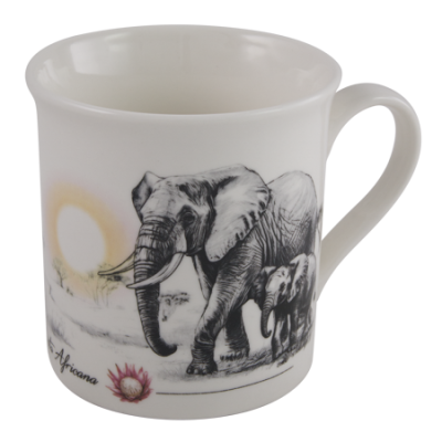 Endangered Species Mug Set of 6 - Elephant