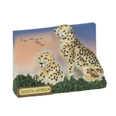 Hand Painted Magnet - 2 Cheetahs