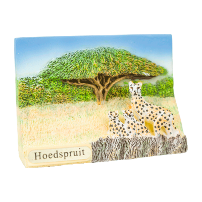 Hand Painted Magnet - Cheetah & Cubs
