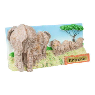 Hand Painted Magnet - Elephant Herd