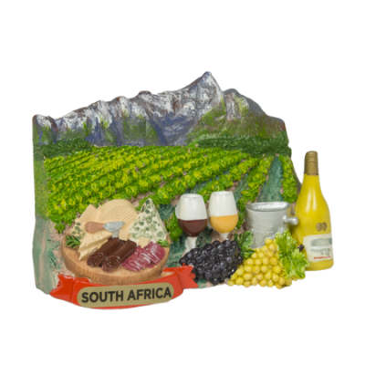 Hand Painted Magnet - Vineyard South Africa