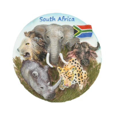 Hand Painted Magnet - Big 5 South Africa