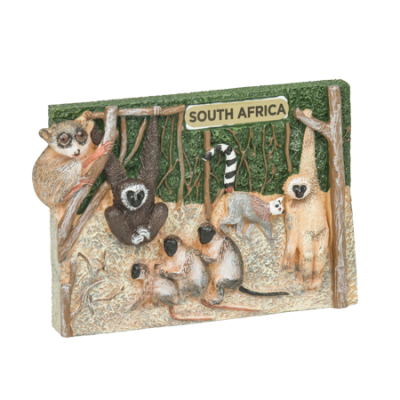 Hand Painted Magnet - Primate Family