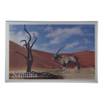 Tin Foil Fridge Magnet - Namibia - 8x5.5cm - Gemsbok