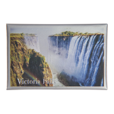 Tin Foil Fridge Magnet - Zimbabwe - 8x5.5cm - Victoria Falls
