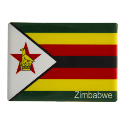 Ceramic Fridge Magnet - Zimbabwe Flag
