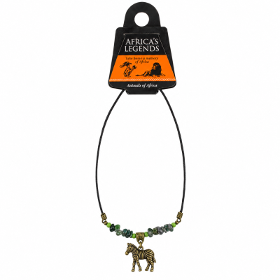1 Charm Necklace - Zebra