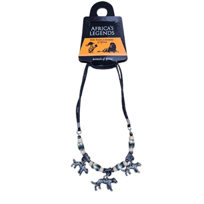 3 Charm Necklace - Cheetah