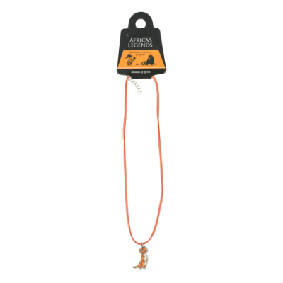 Necklace Pendant - Meerkat - Orange