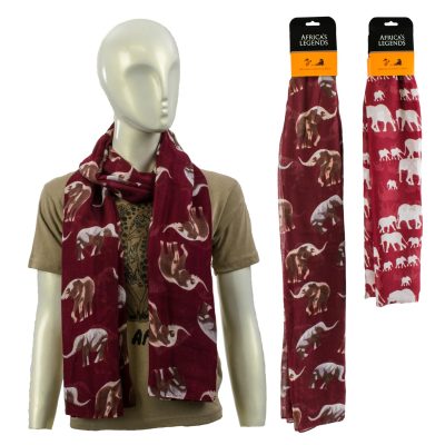 Scarf-Elephant-Red