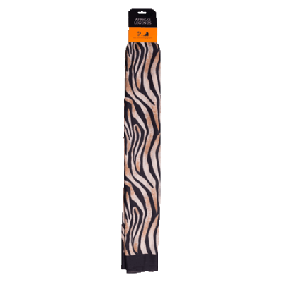 Scarf-Zebra Print-Cream/Black (Large)