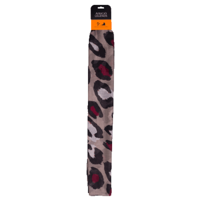 Scarf-Leopard Print-Red/Black (Large)