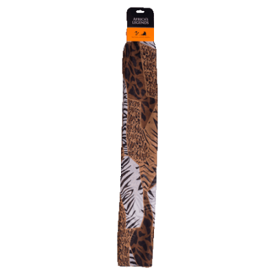 Scarf-Animal Print-Brown/White (Large)