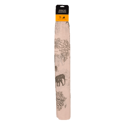 Scarf-Animals with Africa-Rose