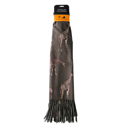 Cashmere Style Scarf-Giraffe-Green