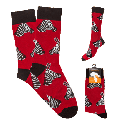 Socks - Zebra Head - Red
