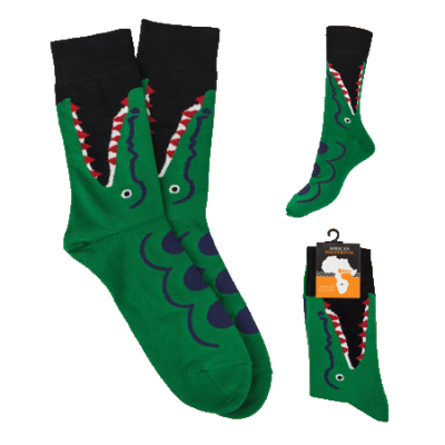 Socks - Crocodile - Green