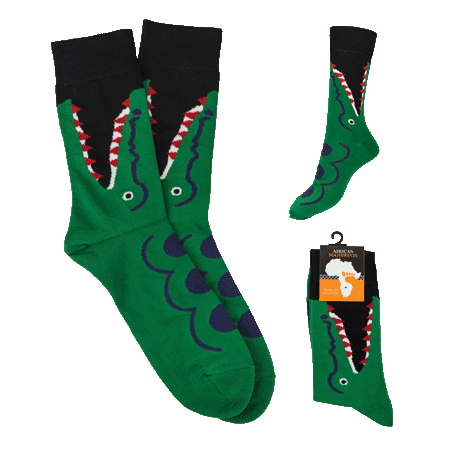 Socks - Crocodile - Green