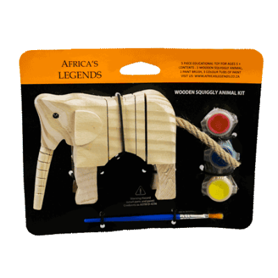 Wooden Squiggly-Elephant